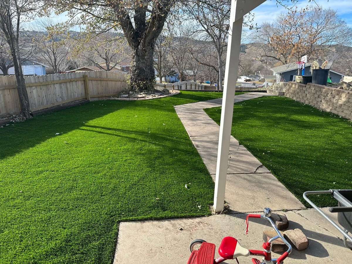Backyard Playground Turf — Merkle Werks landscaping project