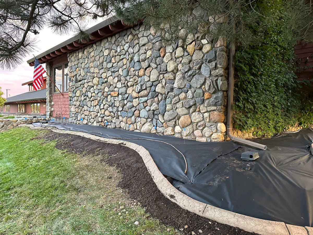 Commercial Lot Landscaping — Merkle Werks landscaping project