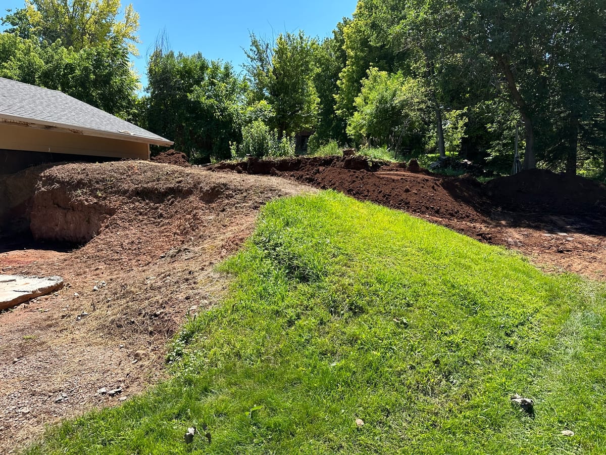Hillside Excavation — Merkle Werks landscaping project