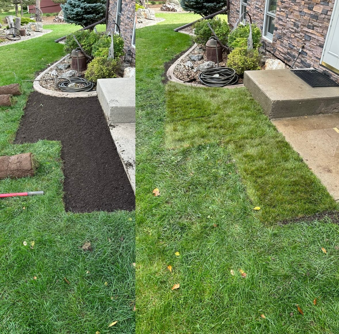 Small Patch of Sod Replaced — Merkle Werks landscaping project