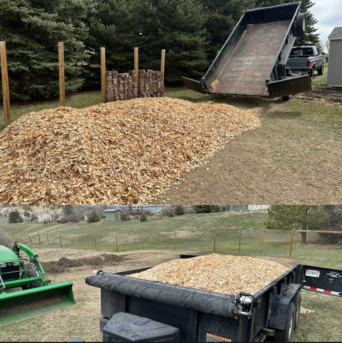 Wood Chip Delivery — Merkle Werks landscaping project